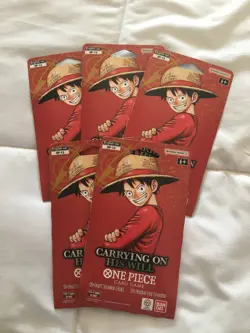 One Piece Carrying On His Will OP 13 Sleeved Booster Packs X5 - Image 1