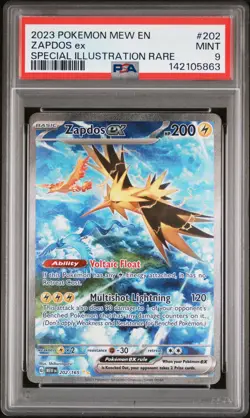 2023 POKEMON MEW EN-151 SPECIAL ILLUSTRATION RARE #202 ZAPDOS EX PSA 9 - Image 1