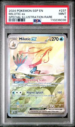 Milotic EX 237/191 Sv08: Surging Sparks Sir Holo Pokemon Card PSA 9 Mint - Image 1