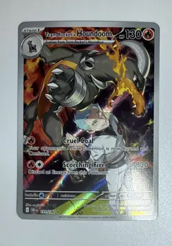 Pokemon Team Rockets Houndoom Illustration Rare Card 191/182 Destined Rivals NM - Image 1