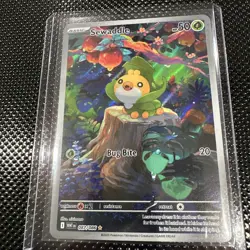 Pokemon TCG Sewaddle Card 87/86 SV White Flare Holo Rare - Image 1