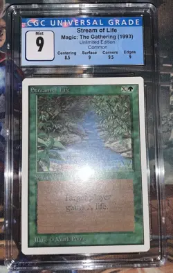 1 x Unlimited Stream Of Life -Graded CGC 9.0 -2nd Ed.-Magic The Gathering - MTG - Image 2