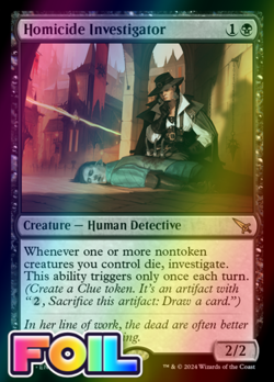 x1 Homicide Investigator MKM MTG 86 FOIL RARE M/NM 1x - Image 1