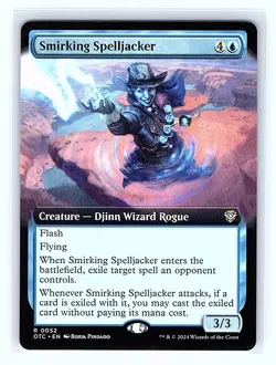 Smirking Spelljacker #52 Rare Ex Art MTG 2024 CMD: Outlaws of Thunder Junction - Image 1