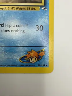 Misty's Goldeen 30/132 Gym Heroes Regular Rare Vintage Pokemon Card - Image 5