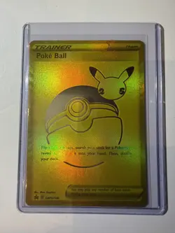 Pokemon Poke Ball SWSH146 Gold Celebrations Anniversary Promo - Image 1