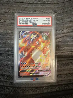 PSA 10 GEM Mint Charizard VMAX SWSH 20/189 Darkness Ablaze Pokemon Card - Image 1