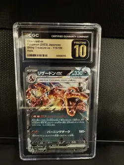 Pokemon Charizard ex Shiny Treasure Ex 115/190 Holo CGC Pristine 10 Japanese - Image 1