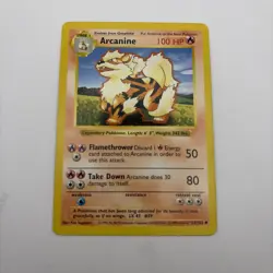 Arcanine 23/102 Shadowless - Vintage 1999 WoTC Pokemon Base Set LP - Image 1