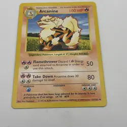 Arcanine 23/102 Shadowless - Vintage 1999 WoTC Pokemon Base Set LP - Image 2