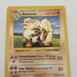 Arcanine 23/102 Shadowless - Vintage 1999 WoTC Pokemon Base Set LP - Image 3