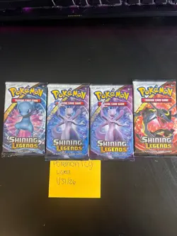 Pokemon Shining Legends Booster Packs Factory Sealed Lot Of 4 - Image 1
