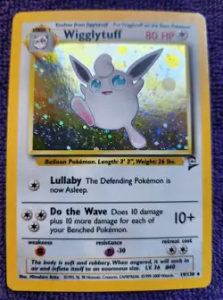 Wigglytuff 19/130 Base Set 2 Holo Rare Pokemon *NICE* - Image 1