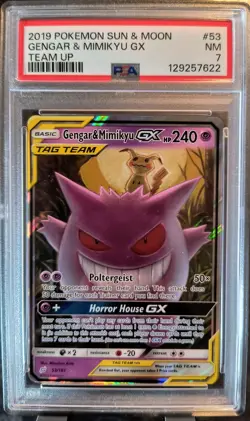 2019 Pokemon Sun And Moon Gengar And Mimikyu Gx Tag Team - Image 1