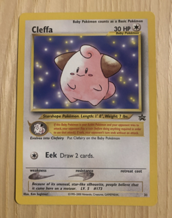2001 CLEFFA BLACK STAR PROMO #31 POKEMON TCG NM - Image 1