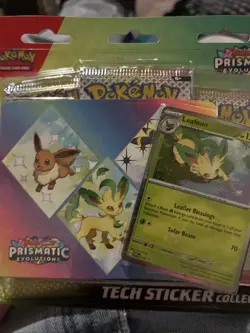 Pokemon TCG: Prismatic Evolutions Tech Sticker Collection - Leafeon - New Sealed - Image 1