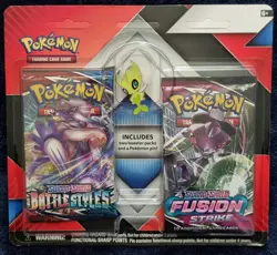 Brand new. Official Pokemon TCG. 2 Booster packs & Celibi pokemon Pin. Rare set - Image 1