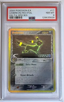 Pokemon TCG Umbreon (Delta) EX Delta Species 17/113 Holo Holo Rare PSA 8 - Image 1