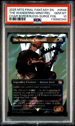 2025 MTG Final Fantasy THE WANDERING MINSTREL * Character Surge Foil * PSA 10 - Image 1