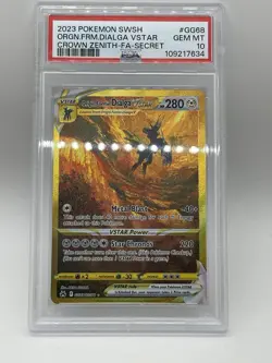 Pokemon Origin Forme Dialga VSTAR PSA 10 Secret GG68/GG70 Crown Zenith: Galarian - Image 4