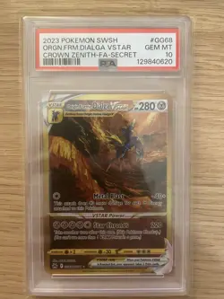 PSA GEM MT 10 Pokemon Origin Forme Dialga VSTAR (Secret) GG68/GG70 Crown Zenith - Image 1