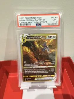 Origin Forme Dialga VSTAR GG68/GG70 Crown Zenith Pokemon Full Art Secret PSA 9 - Image 1