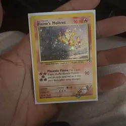 Pokemon TCG Blaine's Moltres Gym Heroes Holo Card 1/132 - Image 1