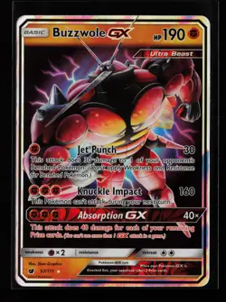Buzzwole GX 57/111 Ultra Rare Holo SM - Crimson Invasion Pokemon Card - Image 1