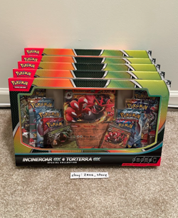 Pokemon TCG Incineroar ex and Torterra ex Special Collection Box - Lot of 5 - Image 1