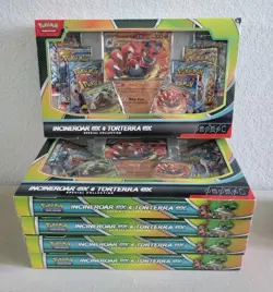Pokemon TCG Incineroar ex and Torterra ex Special Collection Box - Lot of 5 - Image 1