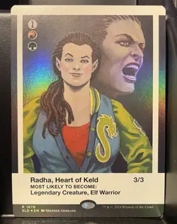 Radha Heart of Keld BORDERLESS FOIL #1876 NM/M Class of 87 Secret Lair MTG #1876 - Image 1