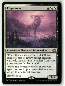 MTG Emptiness M Lorwyn Eclipsed 222 Regular NM - Image 1