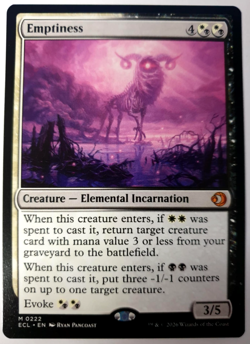 Emptiness - Lorwyn Eclipsed - Mythic - 0222 NM - Image 1