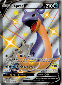 Lapras V - SV110/SV122 - Pokemon Shining Fates Sword Shield Shiny Rare Card NM - Image 1