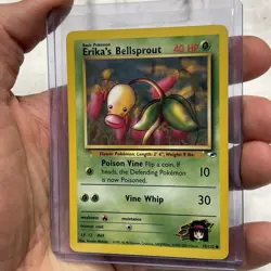 Erika's Bellsprout 75/132 Unlimited Gym Heroes 2000 Pokemon TCG NM Common Vtg - Image 2