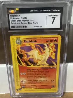 ✨ Pokemon Rapidash Pokemon Center New York Promo 51/53 2002 English CGC 7 ⚡ - Image 1