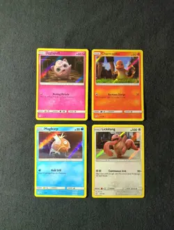 Pokemon TCG, Detective Pikachu 4 Card Holo Lot Charmander Magikarp & More LP - Image 1