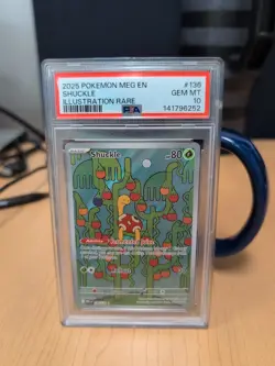 Shuckle Illustration Rare Holo #136/132 Pokemon Mega Evolution English PSA 10 - Image 1