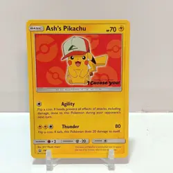 Pokemon Ash's Pikachu SM109 MP+ Sun & Moon Promos - Image 1