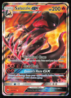 Salazzle GX 25/147 Pokemon Sun & Moon Burning Shadows Ultra Rare Holo NM - Image 1