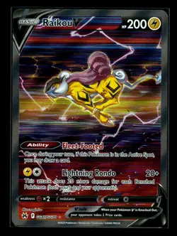 Pokemon TCG Crown Zenith Galarian Gallery Ultra Rare Raikou v GG41/GG70 NM - Image 1