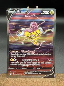 Pokemon TCG Crown Zenith Galarian Gallery Ultra Rare Raikou v GG41/GG70 NM/M - Image 1