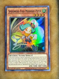 Yugioh Speedroid Fuki-Modoshi Piper LED8-EN002 Super Rare 1st Ed NM - Image 1