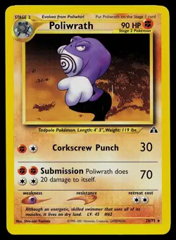 Pokemon Card - Poliwrath Neo Discovery 28/75 Rare - Image 1