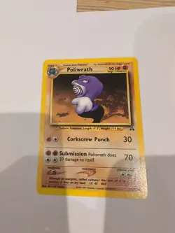 Poliwrath 28/75 Neo Discovery Non-Holo Rare Pokemon Card Vintage TCG LP+ - Image 1