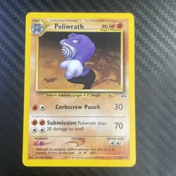 Poliwrath 28/75 Neo Discovery Non Holo Rare WOTC Pokemon Card TCG NM - Image 1