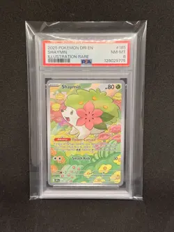 2025 Pokemon SV Destined Rivals Shaymin Illustration Rare FA #185/182 PSA 9 - Image 1