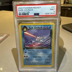 2000 DARK GOLDUCK 1ST EDITION TEAM ROCKET PSA 9 MINT #37/83 POKEMON CARD WOTC - Image 1