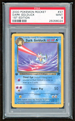 2000 DARK GOLDUCK 1ST EDITION TEAM ROCKET PSA 9 MINT #37/83 POKEMON CARD WOTC - Image 1