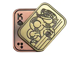 Olight ArkPro Fidget Push Card King & Snake Zinc Alloy - Image 2